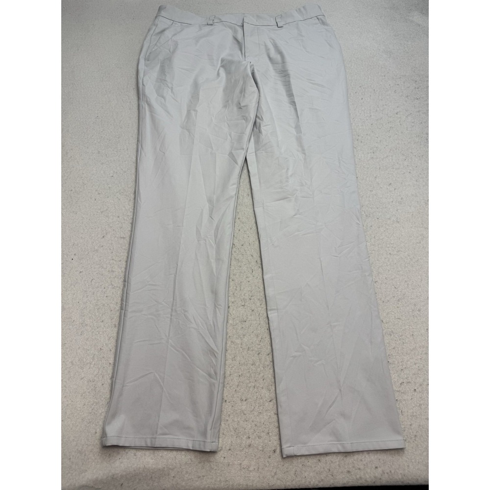 G/FORE Golf Pants Mens 36x32 Gray Polyester Twill Zip Pocket Performance Stretch